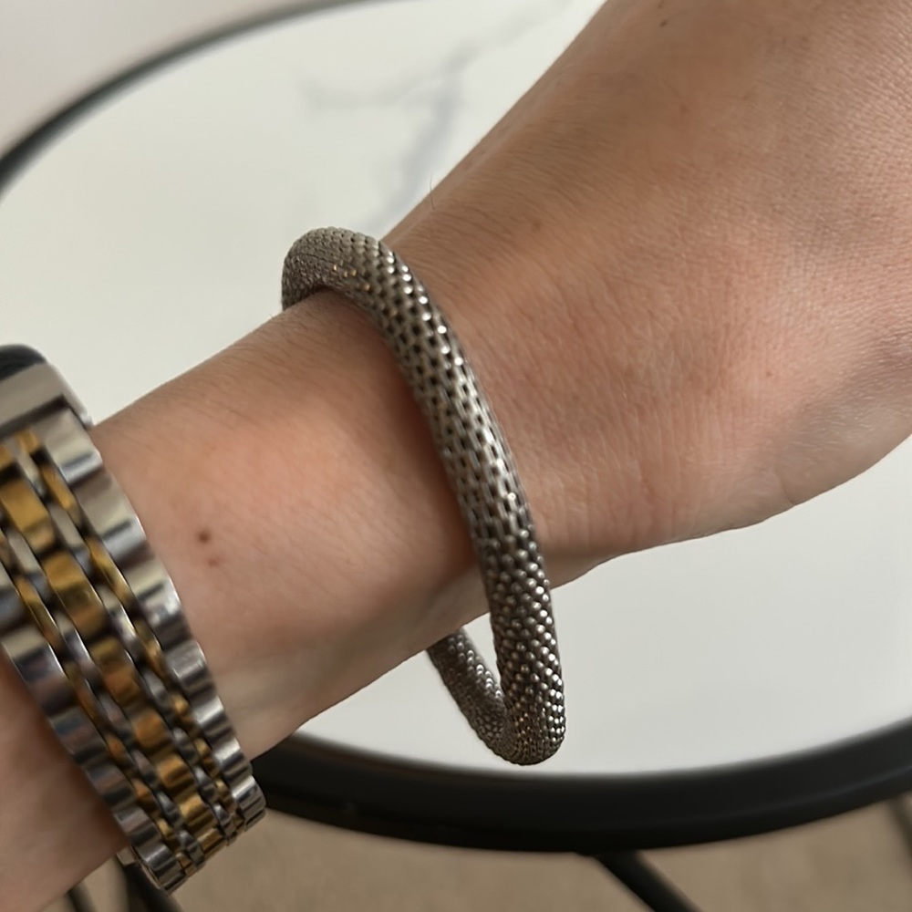Stackable Silver Stretch Bracelet